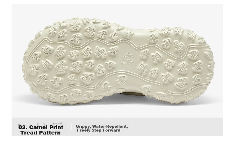CAMEL Women's Panda Collaboration Hollow-out Platform Breathable Beach Sandals L26M162034 Off-white Size 37 12