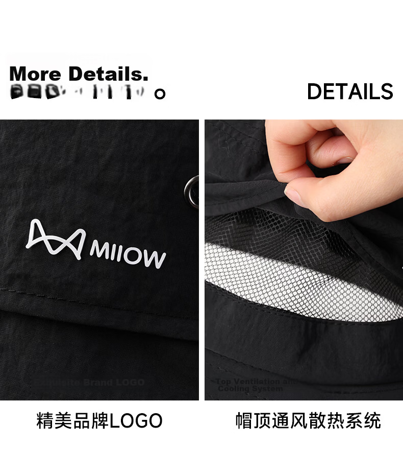 Miiow Men's Summer Sun Protection Outdoor Breathable Mountaineering Fishing Climbing Bucket Hat 11