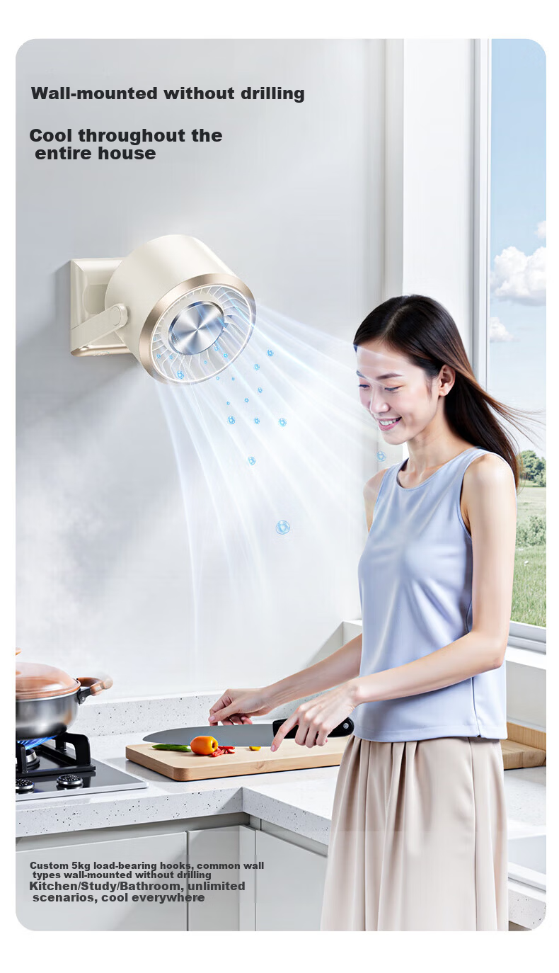 Portable USB Ion Negative Ion Desktop Fan Ultra-Quiet Lightweight Small Electric Fan for Dorm Office Home Outdoor Camping Air Purifier Fan Plug-in White 15