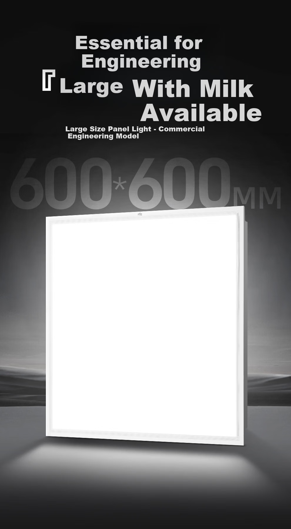 NVC Kitchen Light Aluminum Buckle Plate Integrated Ceiling High Power Office Commercial Project 600x600 LED Panel Light 50W 1