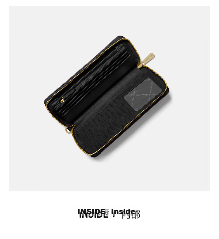 MICHAEL KORS Luxury Gift MK Women's Jet Set Travel Black Clutch Bag 4
