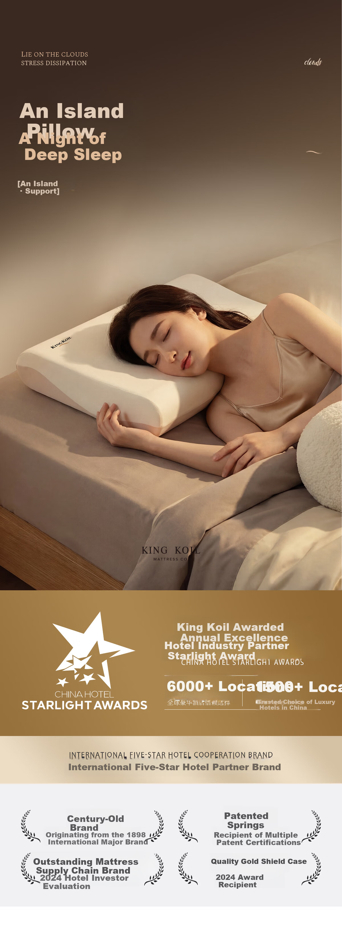 Kingkoil Memory Foam Pillow Hotel Deep Sleep Neck Support Pillow Core Adult Unisex Sleep Aid Single 10CM 1