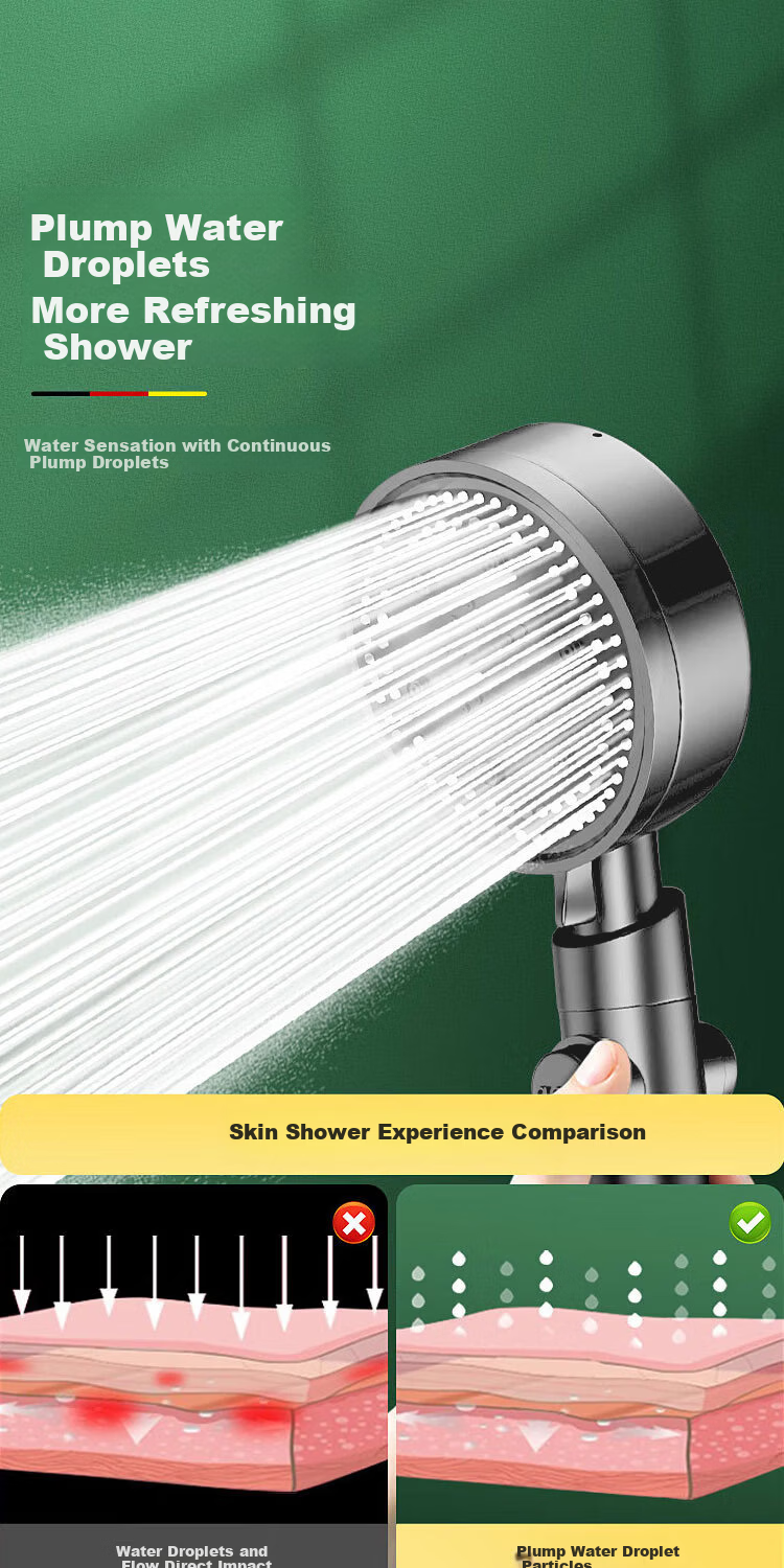Del 28-Year Brand High-Pressure Shower Head Powerful Multi-Function Handheld Shower Y-817 4