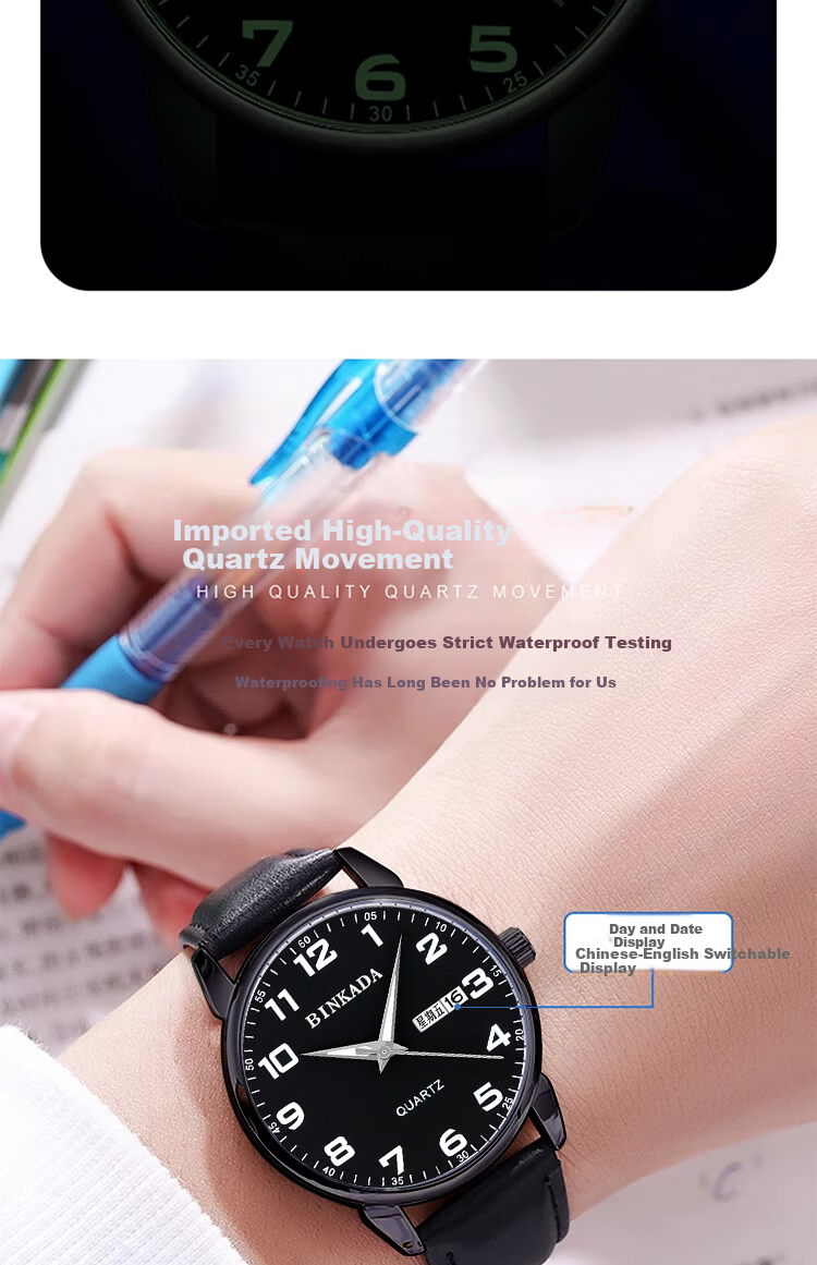 BINKADA Exam Dedicated Watch for Female Students, Silent Analog, Suitable for Middle and High School Girls Aged 12-18, Exam Room Approved 5