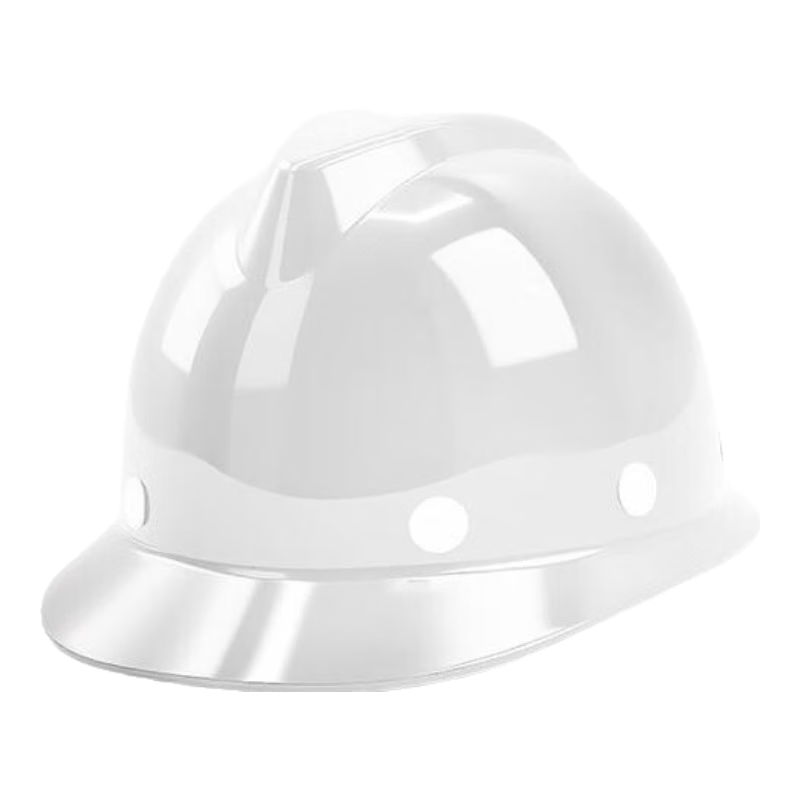 Huixiang Fiberglass Safety Helmet 20KV Insulation Flame Retardant Construction Electric Power New National Standard Anti-Smash Thickened Impact Resistant Helmet Knob Type White Fiberglass V-Shaped Inv