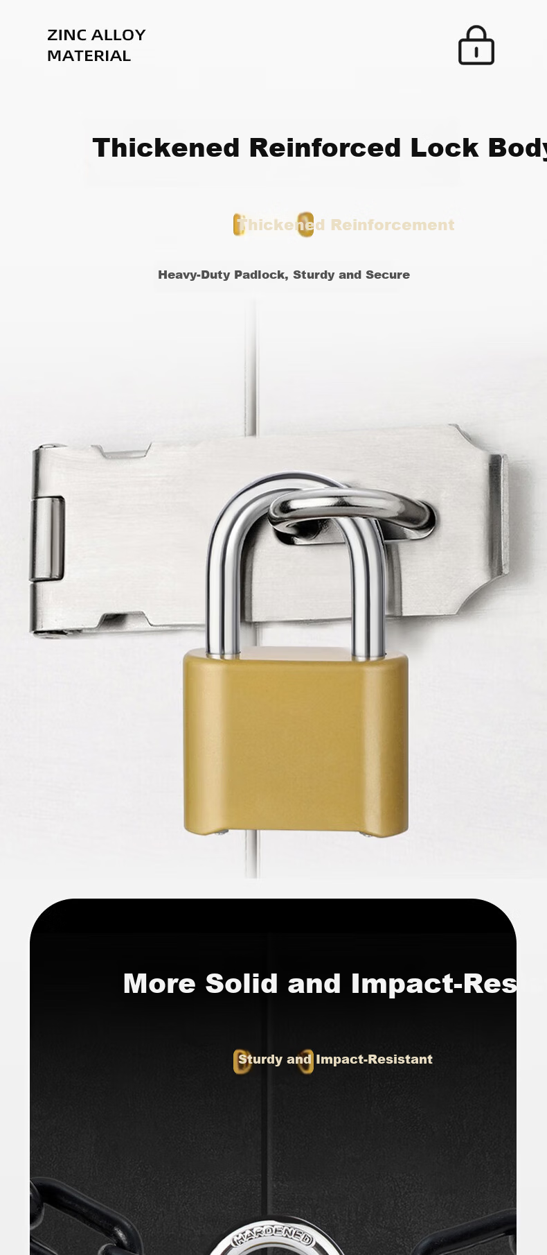 Artiya Combination Padlock 4-Digit Password Luggage Lock Toolbox Lock Student Dorm Gym Locker Door Lock 1