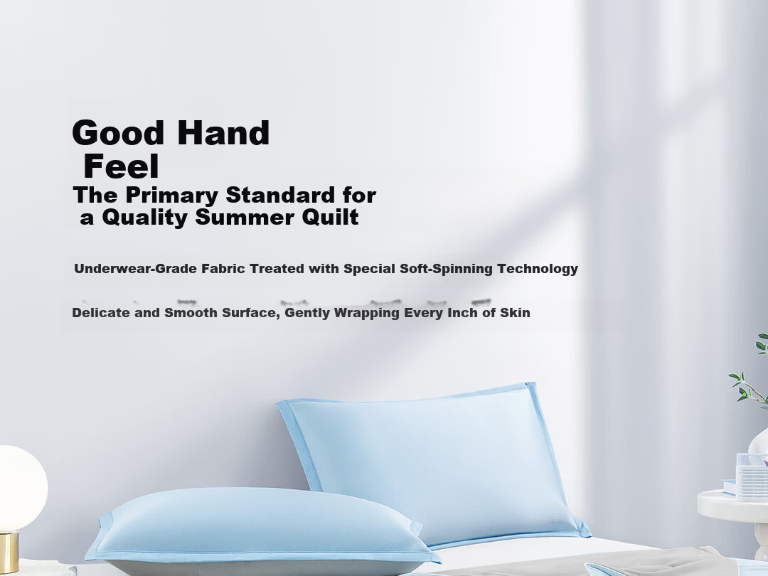 Deep Sleep Cooling Air Conditioning Quilt Ice Silk Lyocell Summer Quilt Class A Machine Washable 150*200cm Smoke Blue 9