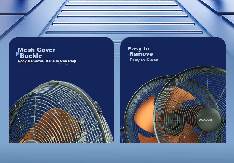 AUX Industrial Floor Fan 20-inch High Power Table Fan Commercial Home Use Pure Copper Motor 12
