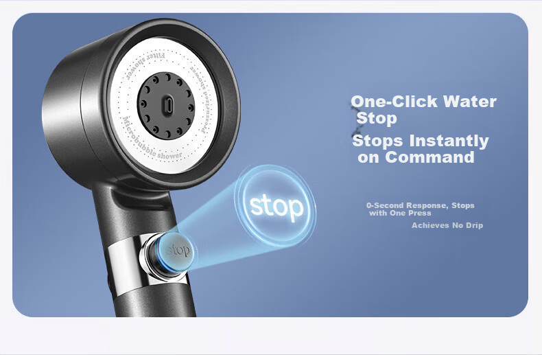 IVORPO [Germany] Turbo Boost Shower Head Set Handheld High-Pressure Powerful Water Flow Showerhead 12