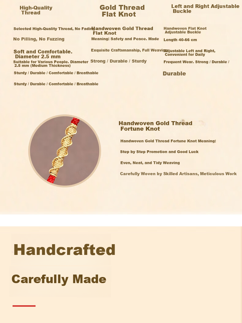 Emei Mountain Crystal Agate Pendant Handwoven Red and Gold Cord Personalized Minimalist Braided Accessories 3