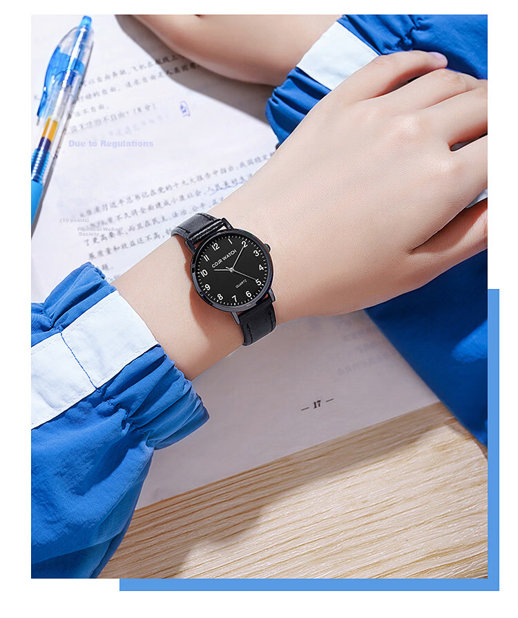 COJR Civil Service Exam Silent Mechanical Quartz Watch for Students Men and Women Allowed in Exam Room 10