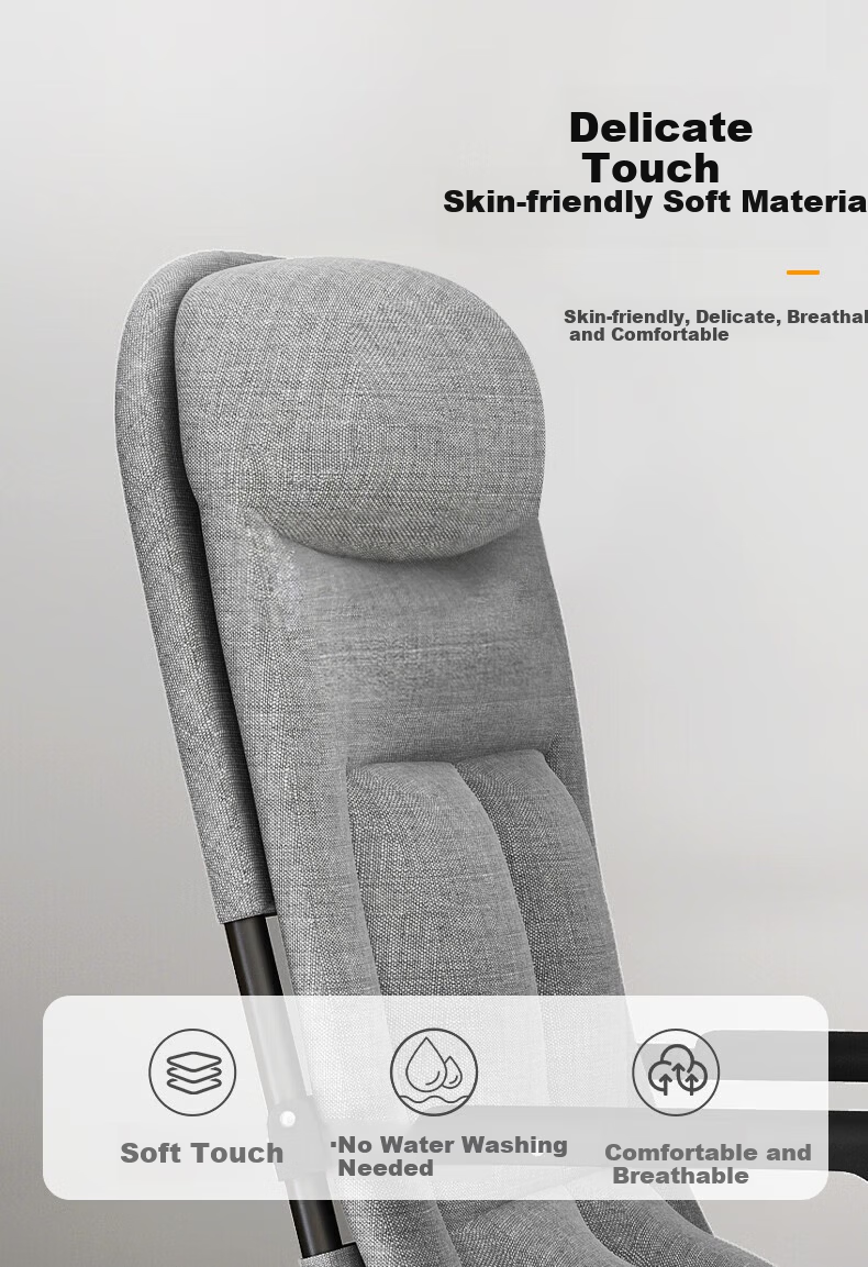 DSRAWMYT Folding Bed Office Nap Recliner Nap Bed Care Bed Simple Military Cot with Breathable Cotton Mat Single Bed 5