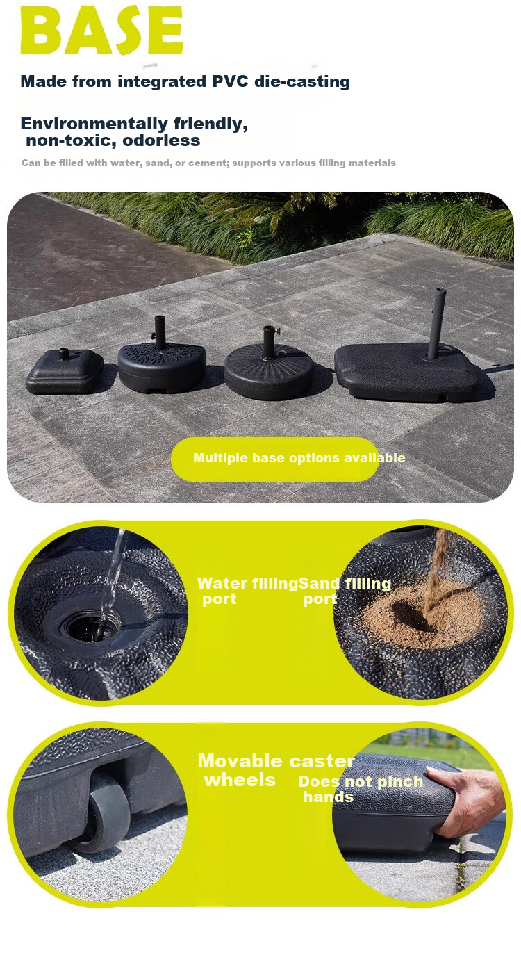 Qiyinge Outdoor Sunshade Umbrella Patio Parasol Terrace Balcony Market Large Sun Umbrella Villa Garden Outdoor Roman Umbrella 12