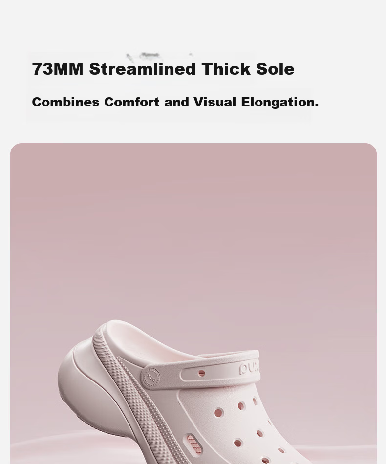 Puxi Dieyuan Women's Hollow Thick-Soled Height-Increasing Soft-Feel Sandals 2026 New Beach Slippers for Women 8