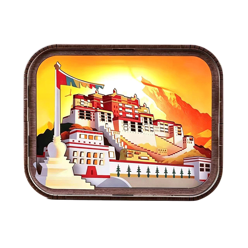 High Difficulty LEGO-style Building Blocks Toy for Boys and Girls Birthday Children's Day Gift Potala Palace Night Light 6-12 Years