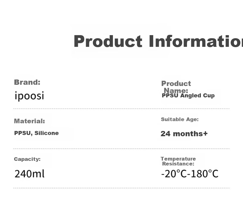 Ipoosi Open-mouth Baby Cup PPSU Sippy Cup for 6+ Months, Durable Toddler Drinking Cup, Anti-fall Children's Water Cup 11