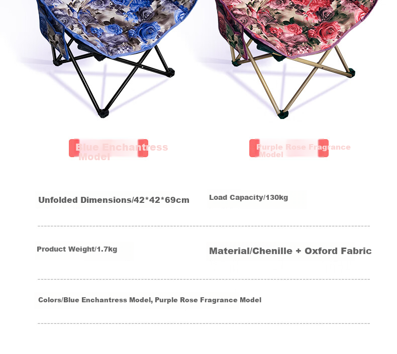 Gosoo Outdoor Folding Chair Thickened Moon Chair Portable Camping Picnic Lazy Sofa Chair Red 8