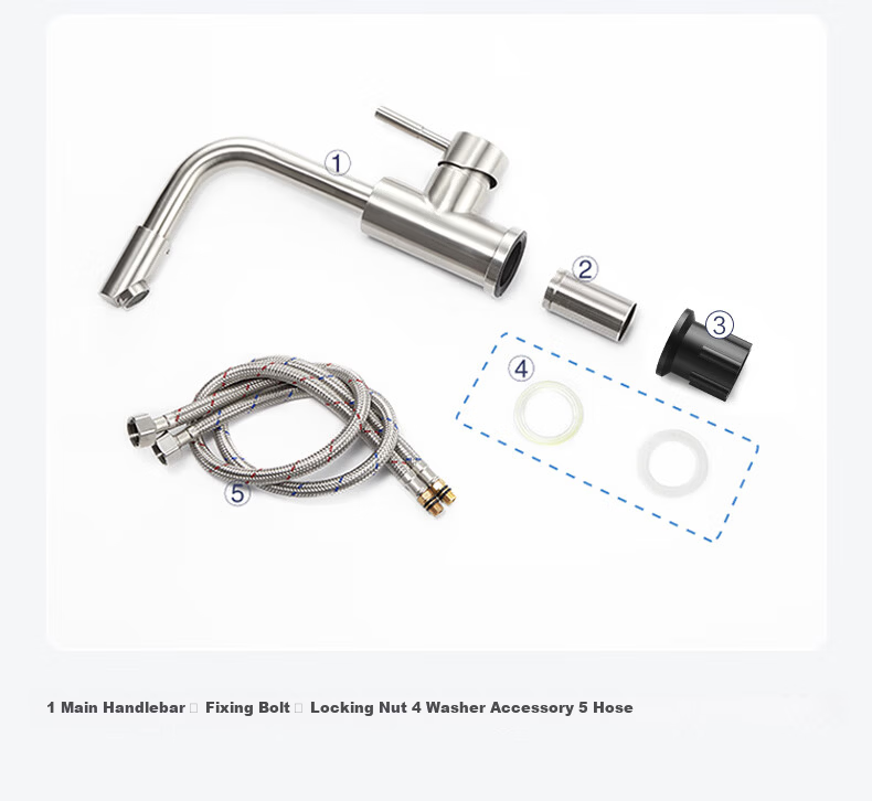 ARROW HS Basin Faucet 304 Stainless Steel Hot and Cold Bathroom Washbasin Rotatable Faucet 13