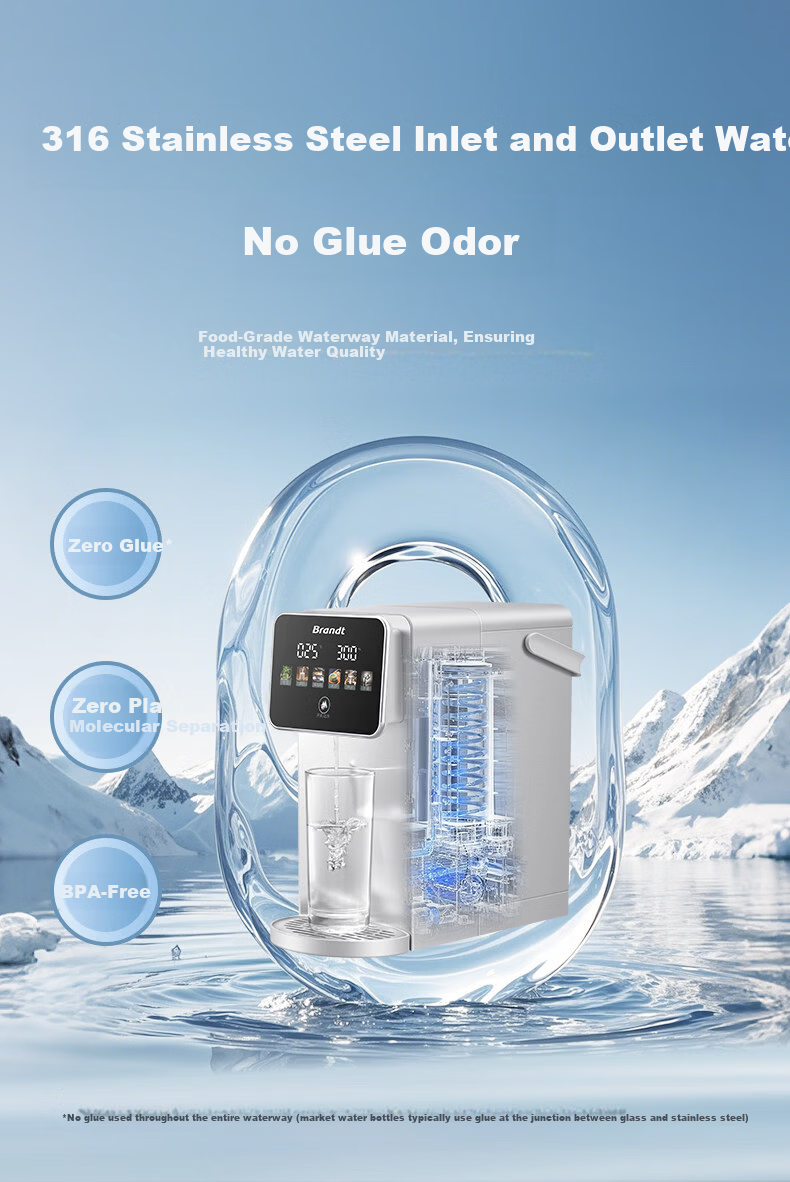 Bailang Instant Hot Water Dispenser Stainless Steel Desktop Countertop Integrated Water Purifier Small Under-Bucket Bottled Water Dispenser R3-8 5