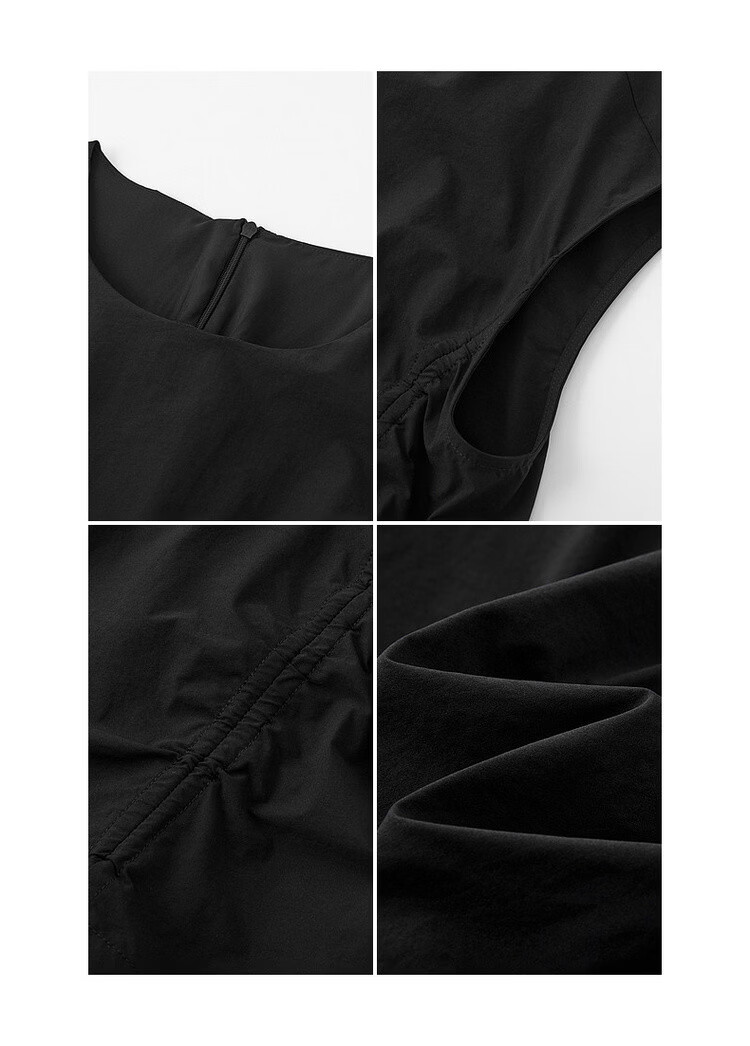 Demana Quick-Dry Sun Protection Series Summer Lightweight Outdoor Two-Piece Style Drawstring Sleeveless Loose Slim Casual Women's Dress 13