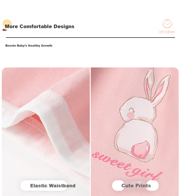 Bingxue Cotton Children's Underwear Girls Pure Cotton Class A Antibacterial Breathable Four-Season Boxer Shorts 13