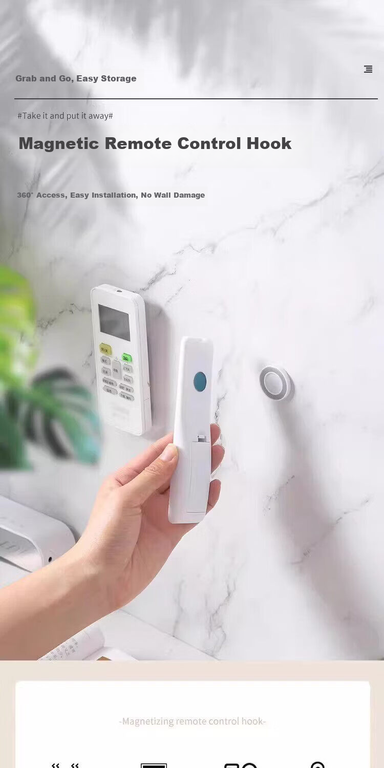 Hakkai Bird Remote Control Magnetic Wall Mount Storage 10 Magnetic Adhesive Hooks Strong Suction Wall Fixer No Drilling Required 1