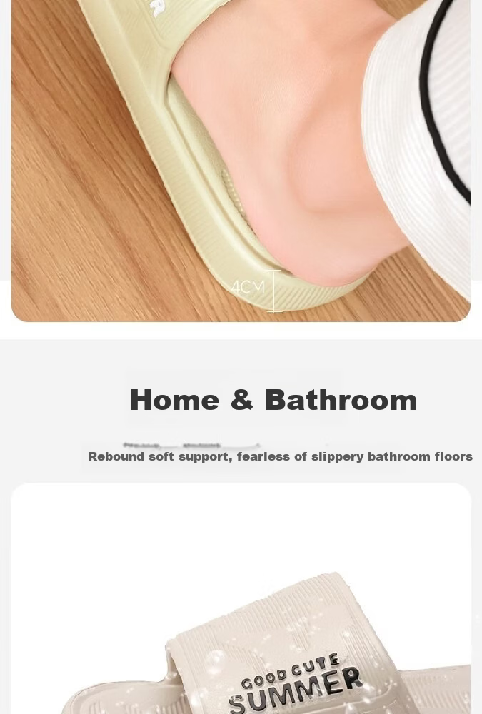 Huamei Comfortable Walking Slippers Unisex Home Shower Non-Slip Bathroom Indoor Outdoor Couple Sandals HM633 Yellow Size 36-37 13