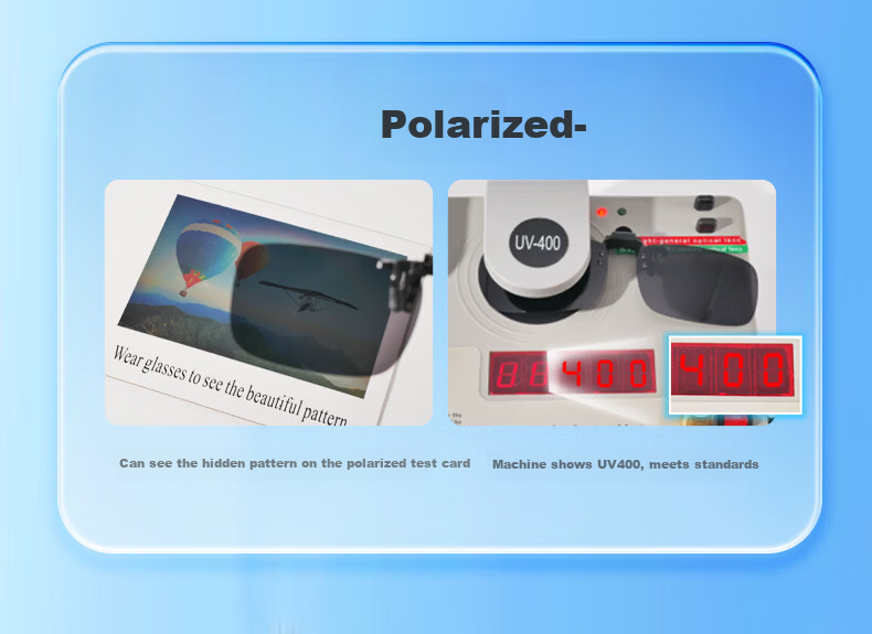 JFJN Polarized Clip-On Sunglasses for Myopia, UV Protection, Anti-Glare, Driving, Fishing, Hiking, Cycling JP02 11
