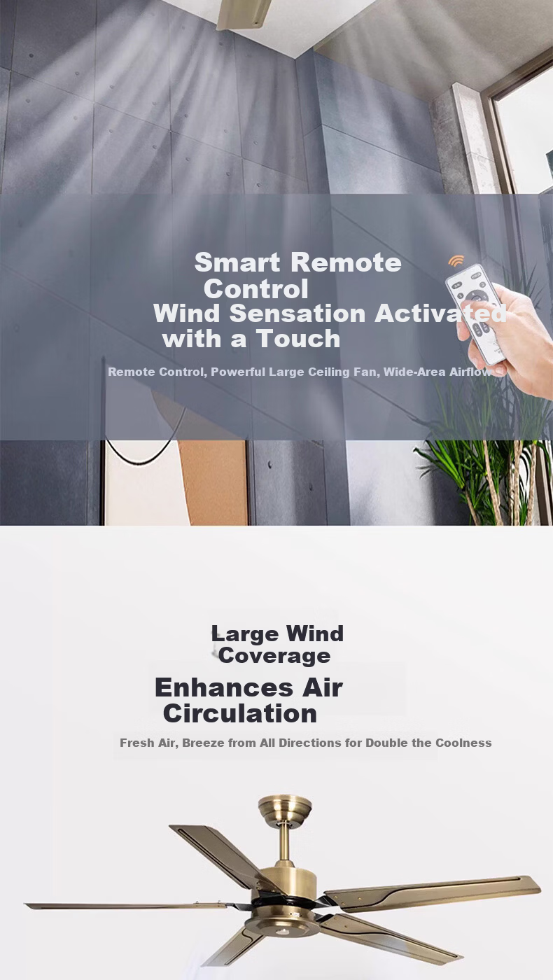 AUX Ceiling Fan Light Integrated Inverter High Wind Quiet Fan Lamp Living Room Ceiling Light 8