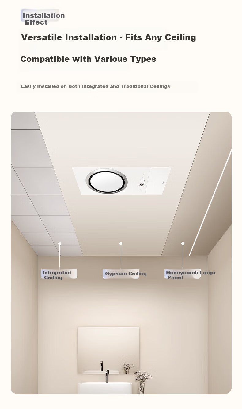 Midea Smart Bathroom Heater Ring Series Thermostatic Ion Cloud Sterilization Odor Sensing Heater F5 [All-Inclusive Price] 13