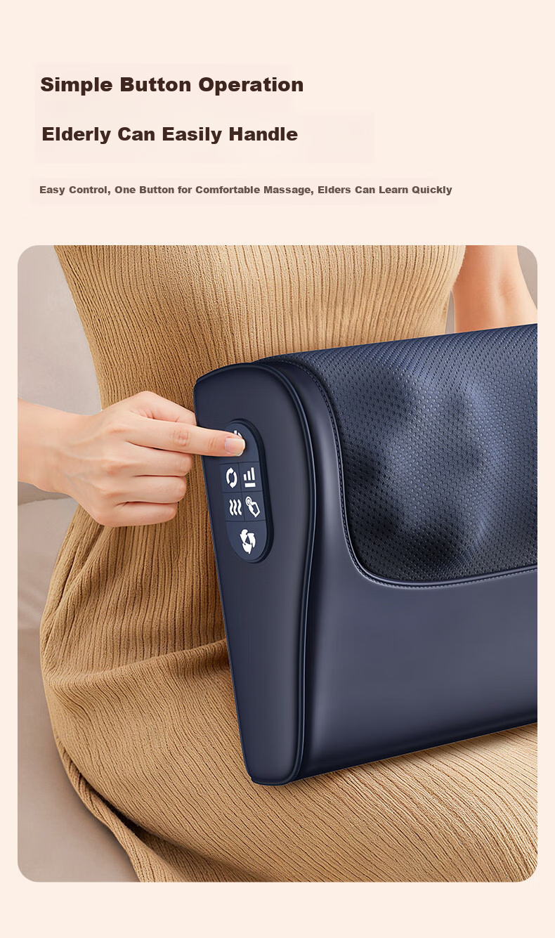 Ai Professor Cervical Massager Waist Massager Massage Pillow Shoulder Neck Waist Back Leg Massage Cushion Full Body Automatic Kneading Heating Practical Birthday Gift for Parents Elderly 10