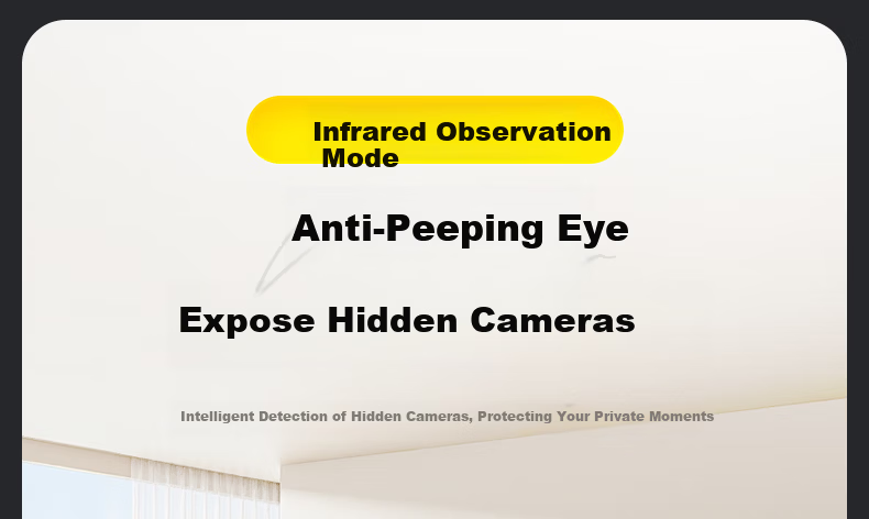 Zhiguozhe Hotel Camera Detector with Four Modes, UV Light Detection, Wireless Infrared Signal Anti-Spy Camera Detector, Anti-Peeping Surveillance Inspection Device 14