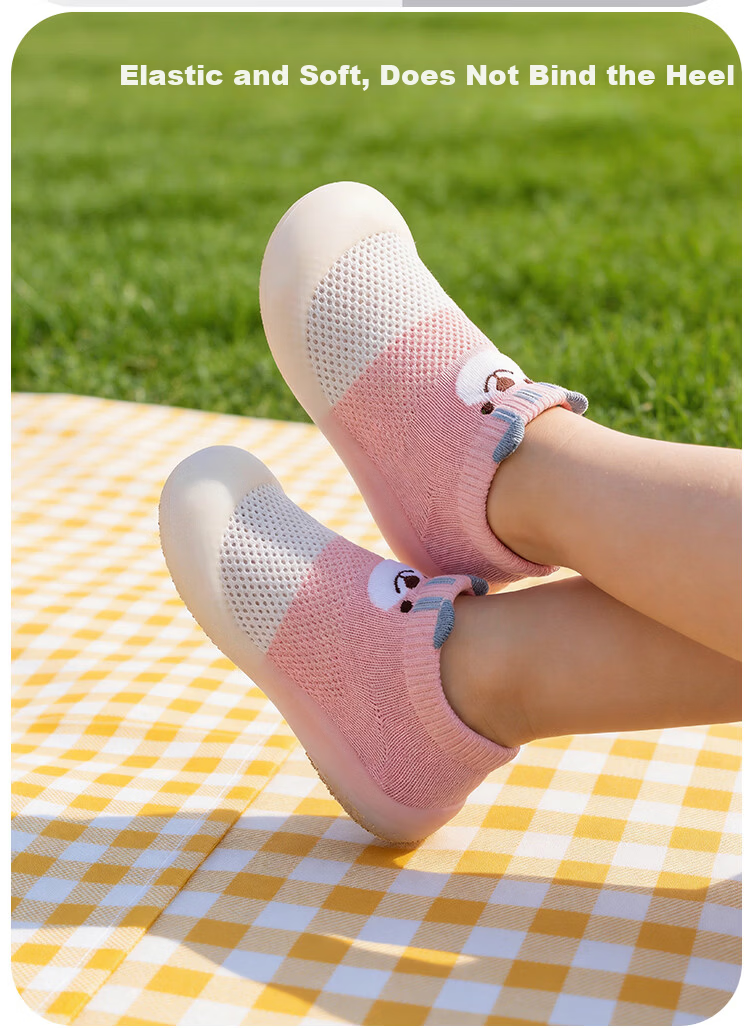 9i9 Baby Toddler Walking Shoes Floor Socks Children's Socks Summer Indoor Outdoor Soft Sole Early Education Shoes B139 Yellow Size 26/27 8