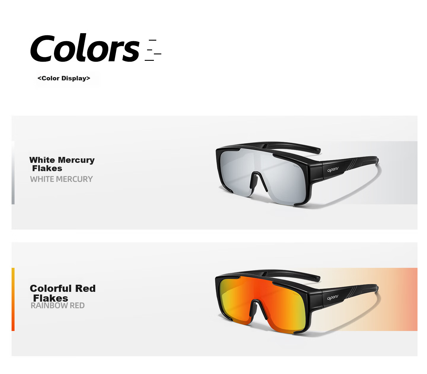 CAPONI Polarized Sports Windproof Outdoor Sunglasses for Women with Prescription Clip-On, UV Protection, Cycling and Mountaineering Goggles Compatible with Glasses 27