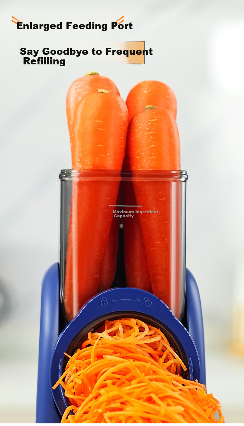 Meizhikou [Price Protection 618] Multifunctional Vegetable Cutter Household Kitchen Electric Vegetable Slicer Fully Automatic Shredder and Slicer with Cleaning Brush 6
