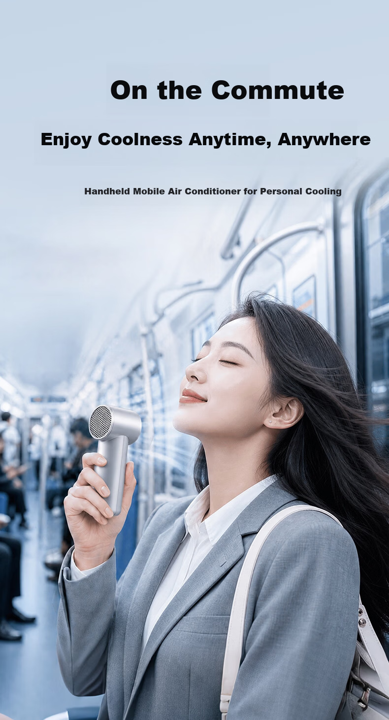 AUX Handheld Portable USB Mini Fan Long Battery Life Quiet High-Speed Energy-Saving Rechargeable Office Cooling Fan 9
