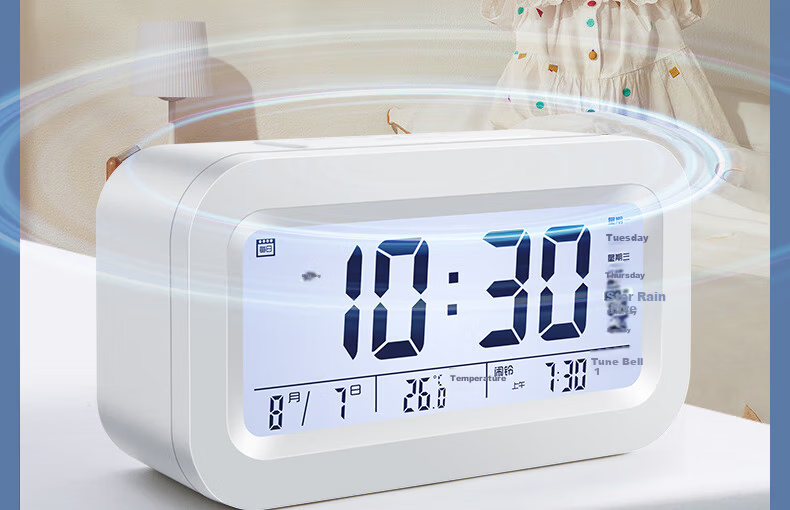 Qite Smart Alarm Clock Multifunctional 2026 New Student Wake-Up Device Temperature Display Snooze Electronic Desktop Clock Gift for Middle and High School Students Children's Day 6