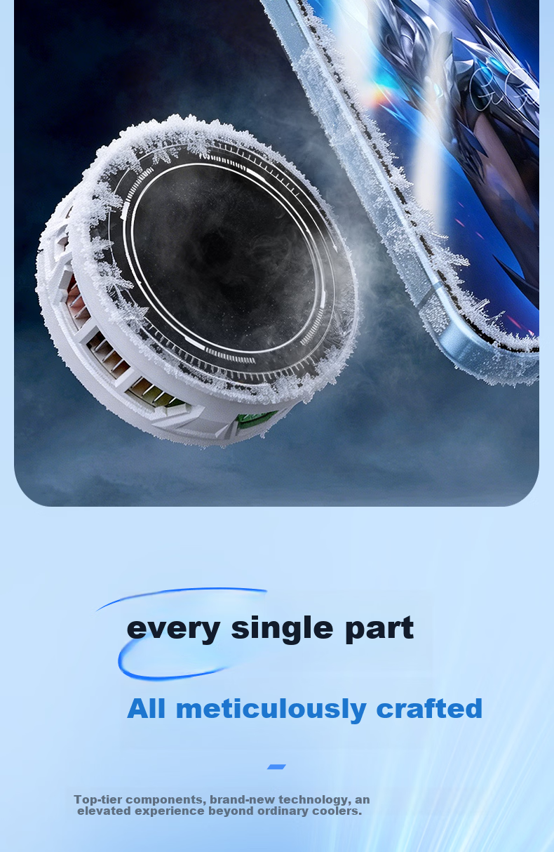 Zhiguozhe Wind-Suction 100-Level Magnetic Cooling Phone Cooler Ice-Making Semiconductor Cooling Clip for Gaming and Live Streaming Compatible with Apple 21