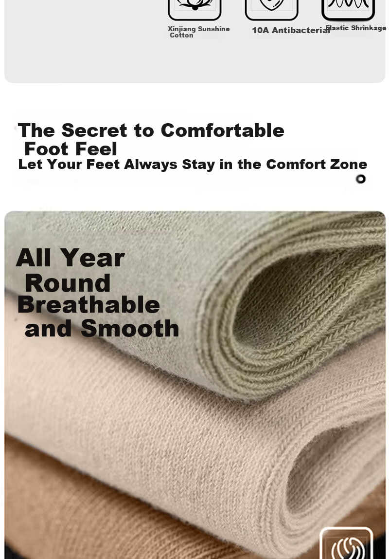 Mian Shisan Men's Short Socks 100% Cotton 10A Antibacterial Thin Odor-Resistant Spring Summer Smiley Face Sports Ankle Socks 6 Pairs 3