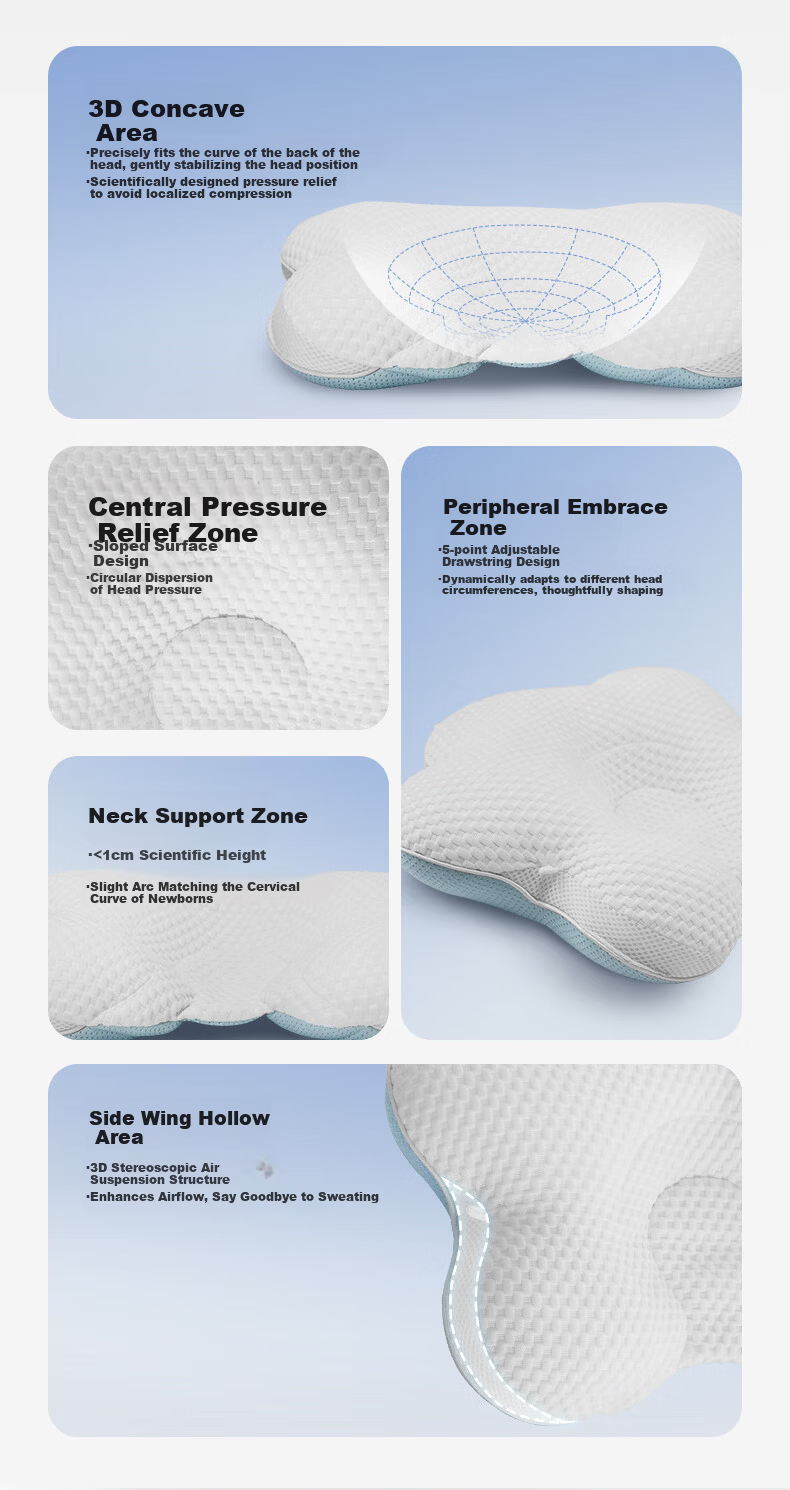 Babybox Infant Shaping Pillow 0-6 Months Round Head Sleep Correction Baby Pillow 0-1 Year Antibacterial Version 3