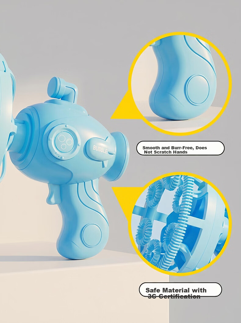 Youchi Bubble Machine Children's Toy Electric Handheld Bubble Gun Outdoor Gift for Boys and Girls Ages 3-6 Birthday Children's Day 6