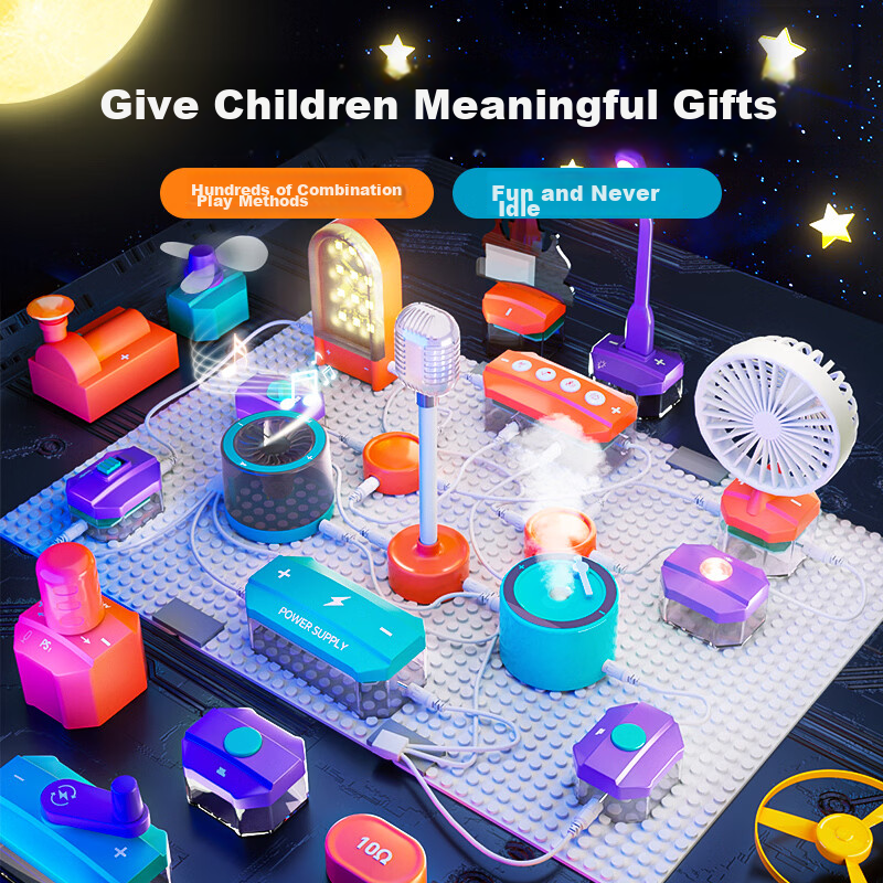 Hongke Electronic Building Block Circuit Toy, Science Experiment Kit for Children Aged 3-12, Birthday And Holiday Gift for Boys And Girls