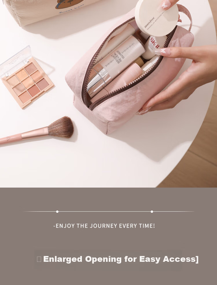 LOHAS Travel Makeup Bag Portable Women's 2026 New Small Waterproof High-End Cosmetic Skincare Storage Pouch 6