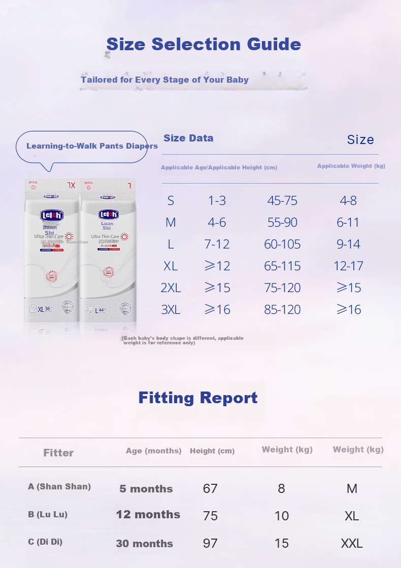 Lelch Ultra-Thin Baby Feather-Light Training Pants XXL Size 34 Pieces (Daytime) Diapers Pull-Up Pants 9