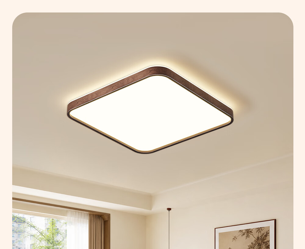 GUJIA LED Ceiling Light, Simple Backlit Eye Protection, Suitable for Living Room And Bedroom, 50cm Square-Shaped - Three Colors [Installation Included] 32