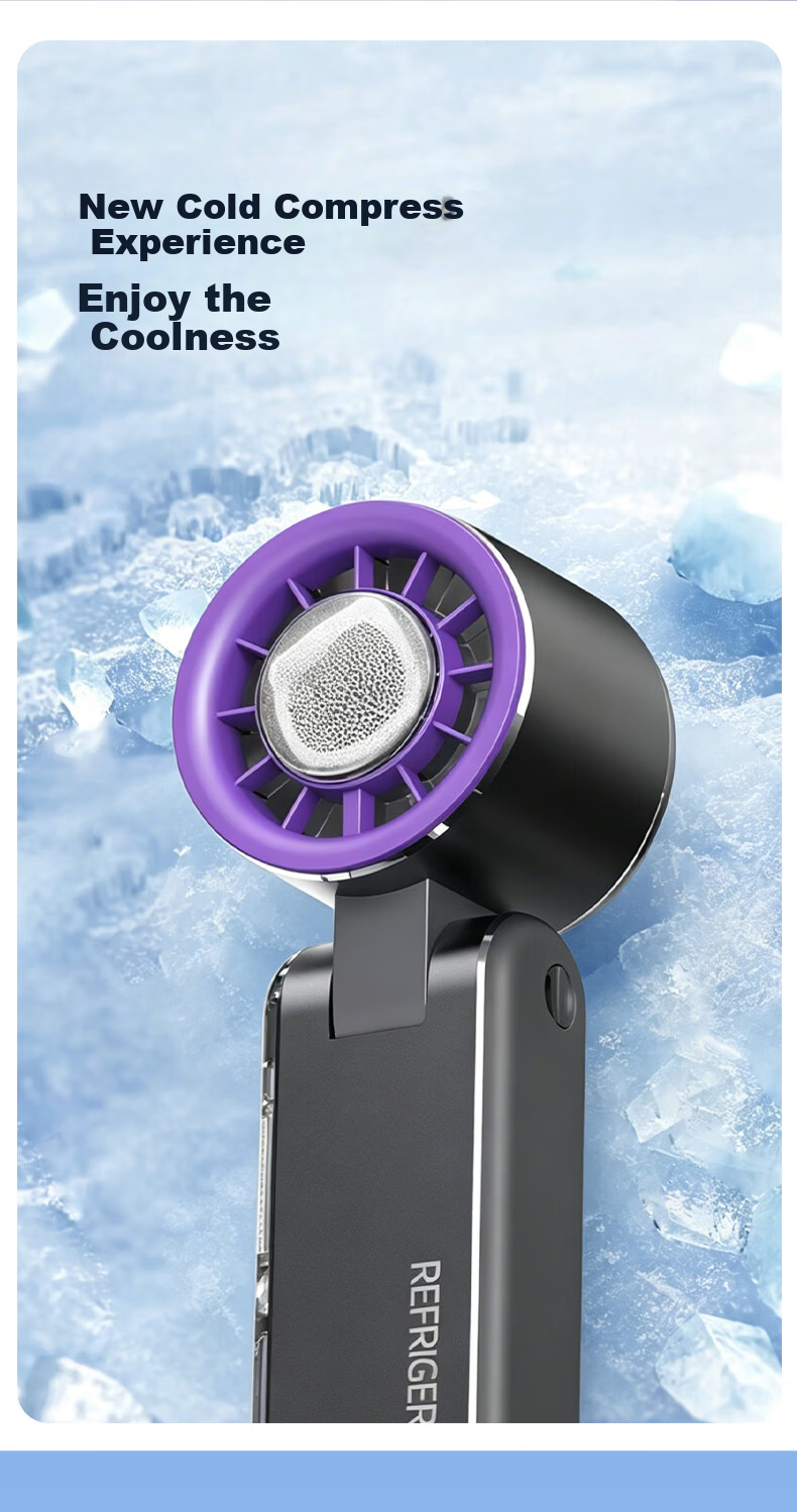 HANASS Handheld Portable Foldable Mini High-Speed Energy-Saving Fan Outdoor Dormitory Desktop Office Cooling Fan F358A Housewarming Birthday Gift for Men and Women 4