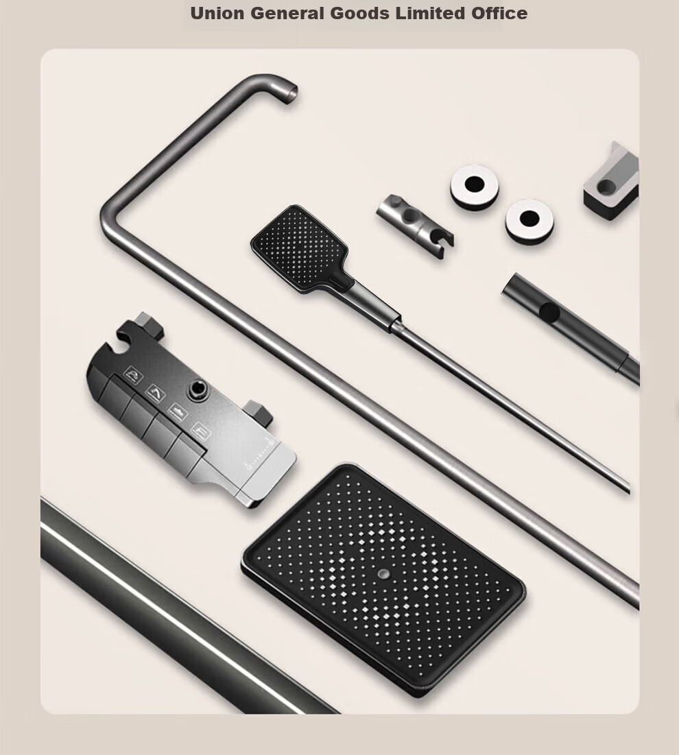 Canbo Shower Set Gunmetal Brass Pressurized Bathroom Shower Head Gunmetal Piano Key Set HM01HT 14