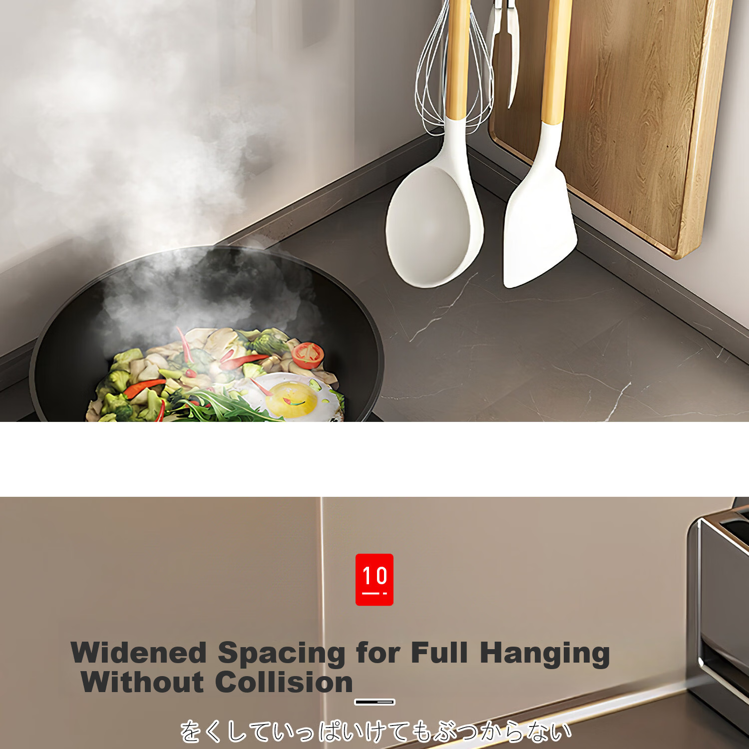 Zhifan Japanese Kitchen Rotating Octopus Suction Cup No-Drill Wall-Mounted Pot Ladle Spoon Storage Rack Organizer 19