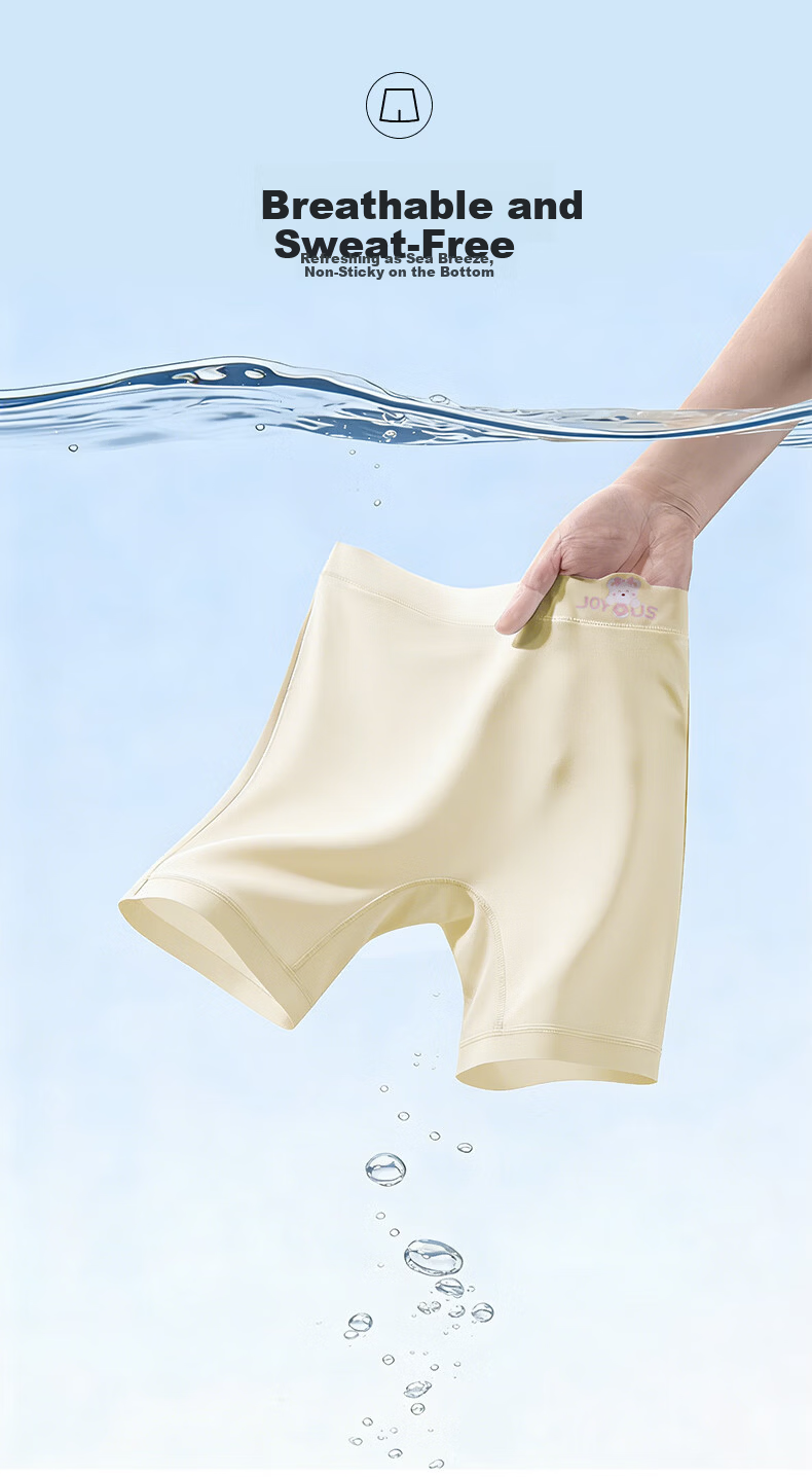 Miiow Kids Safety Shorts 3-Pack Girls Silk Gusset Three-in-One Anti-Exposure Boxer Briefs 8