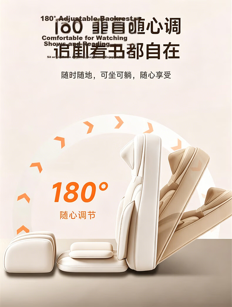 AUX Massage Cushion JX-003 Beige (Gift Box) Full-Body Massage Pad Neck Massager Integrated Massage Chair Pad 520 Gift for Mom 19